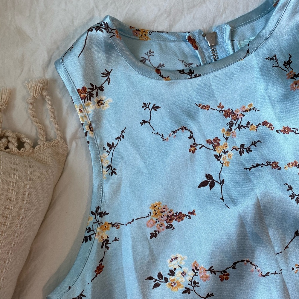 UO Light Blue Satin Dress
